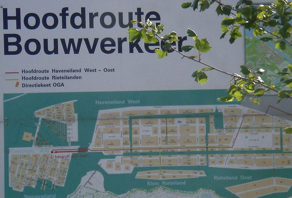 afbeelding van route bouwverkeer voor groot bouwproject