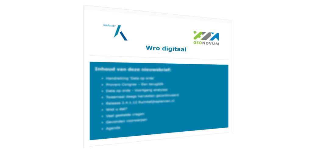 Wro Digitaal nieuwsbrief